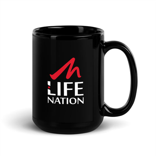 M-Life Nation Black Glossy Mug